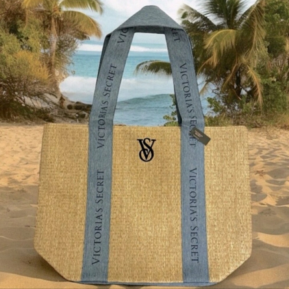 Victoria’s Secret Faux Straw Tote Bag (NWT!)